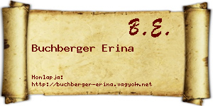 Buchberger Erina névjegykártya